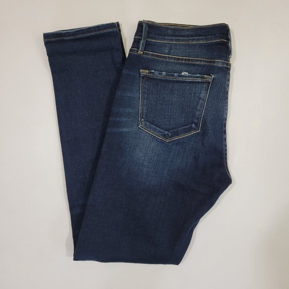 Frame Denim Garcon Relaxed Boyfriend Distressed Jean, Caribou Dark - Picture 9 of 14